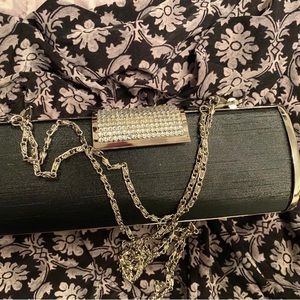 Beautiful black and silver clutch 👛